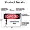 Signmission Underground Live Wire Danger Sign, Aluminum, 14in W x 10in L, 2PK OS-2PACK-DS-A-1014-L-1600 - alternate 3